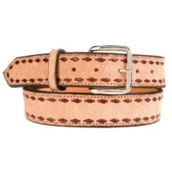 Texas Saddlery Roughout Buckstitch Belt