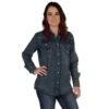 Wrangler Women's Vintage Denim Snap Shirt -Deals Cowgirl Kit Store 119296 default l