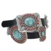 3-D Black Belt With Turquoise And Red Conchos -Deals Cowgirl Kit Store 13052 default l