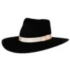 Women's M+F Black With Cream Band Fashion Hat -Deals Cowgirl Kit Store 131466 default l