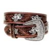Gem Dandy Accessories Women`s Brown Painted Floral Belt -Deals Cowgirl Kit Store 139011 default l
