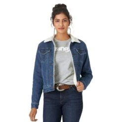 Wrangler Women's Sherpa Lined Denim Jacket