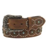 Women's Nocona Studded Leather Belt