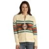 Panhandle Women's Cream Zip Up Aztec Sweater -Deals Cowgirl Kit Store 154113 default l