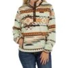 Women's Cinch Printed Polar Fleece 1/4 Snap Sweatshirt -Deals Cowgirl Kit Store 154253 default l