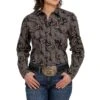 Cinch Women's Paisley Snap Western Shirt -Deals Cowgirl Kit Store 156121 default l