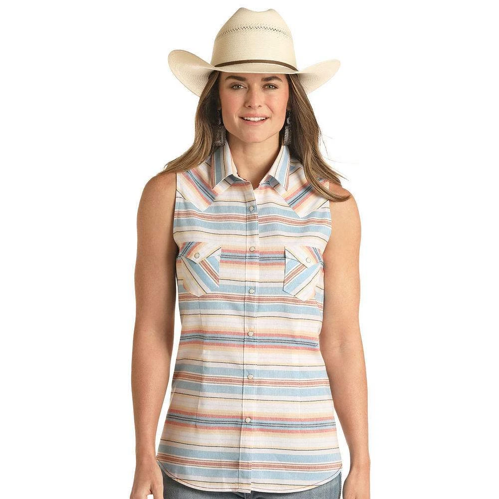 Panhandle Women's Sleeveless Serape Snap Shirt 3 Panhandle Women's Sleeveless Serape Snap Shirt