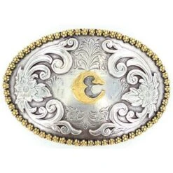 M&F C Initial Belt Buckle