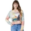 Wrangler Women's Tie-Dye Long Sleeve Graphic Crop Tee -Deals Cowgirl Kit Store 161025 default l
