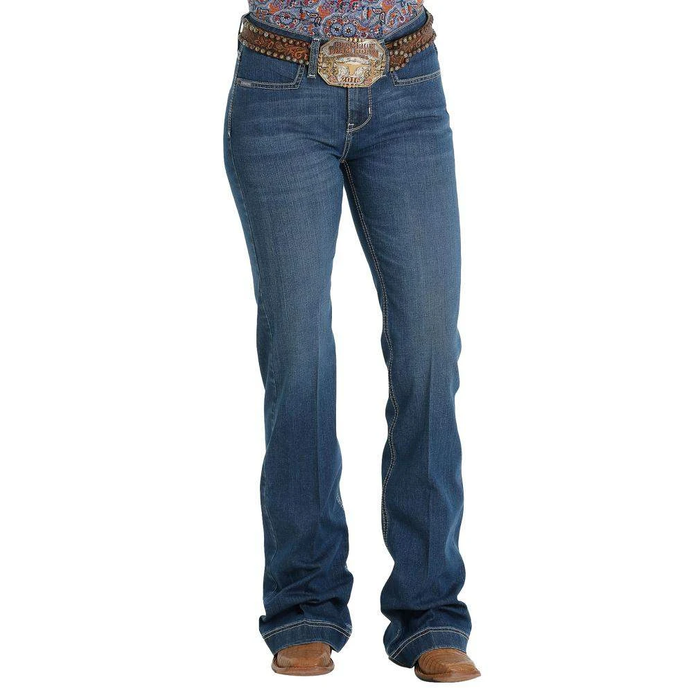 Cinch Women's Lynden Medium Stonewash Slim Trouser 3 Cinch Women's Lynden Medium Stonewash Slim Trouser