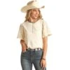 Rock & Roll Denim And Womens Natural Eyelet Sleeve Tshirt 1 Rock & Roll Denim And Womens Natural Eyelet Sleeve Tshirt -Deals Cowgirl Kit Store 163101 default l