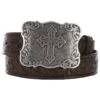M&F Ladies Brown Embossed Cross Belt -Deals Cowgirl Kit Store 17399 default l