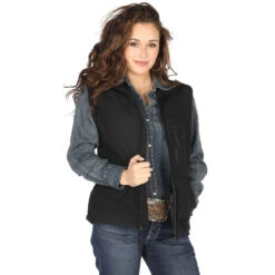 STS Ranch Wear Ladies Wear Barrier Black Vest