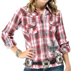 Gem Dandy Accessories Women's Black Cross Concho Belt -Deals Cowgirl Kit Store 5406790