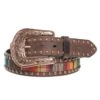 Ladies 1.5in. Serape Brown Leather Belt With Copper Studs -Deals Cowgirl Kit Store 98120 default l