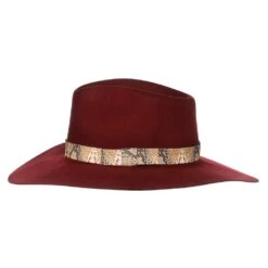 Women's M+F Beige With Copper Snake Band Fashion Hat -Deals Cowgirl Kit Store 98T7890409 2