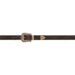 3-D Ladies 1 1/2in Brown Floral Belt With Bronze Studs 10 3-D Ladies 1 1/2in Brown Floral Belt With Bronze Studs -Deals Cowgirl Kit Store A1034 alt1