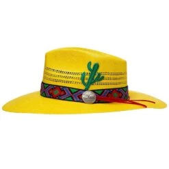 Charlie 1 Horse Mariachi Yellow 3 3/4in. Brim Straw Fashion Hat -Deals Cowgirl Kit Store CSMRCI 3436YL 2