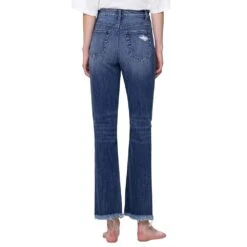 Flying Monkey Women's High Rise Frayed Hem Ankle Straight Jean -Deals Cowgirl Kit Store F4368 STRAIGHT 1