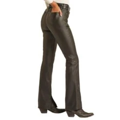 Rock & Roll Denim Women's Faux Leather Pants -Deals Cowgirl Kit Store RRWD4HRZQ0 3