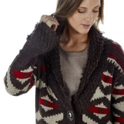 Montanaco Montana Long Aztec Sweater Cardigan -Deals Cowgirl Kit Store S004 03