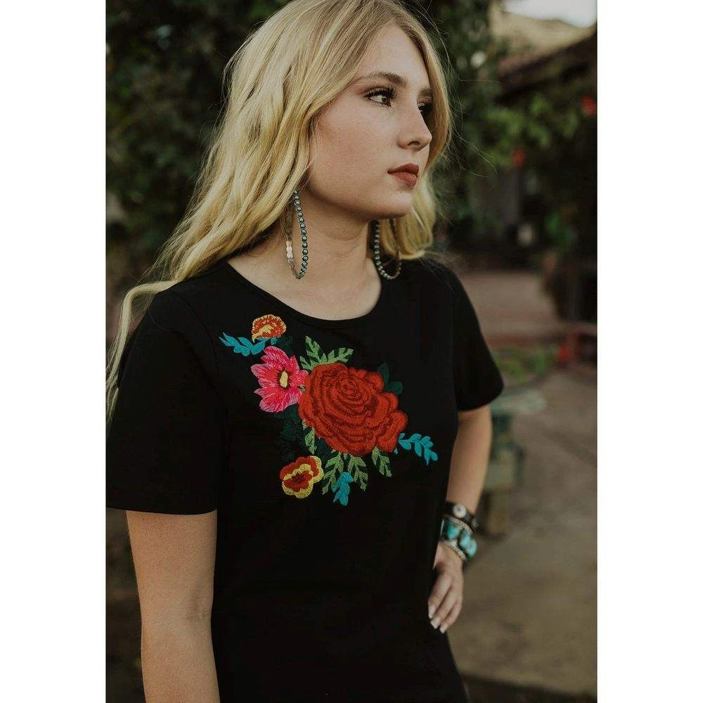 Rodeo Quincy Toms Spanish Rose Black Tee 4 Rodeo Quincy Toms Spanish Rose Black Tee - Image 2